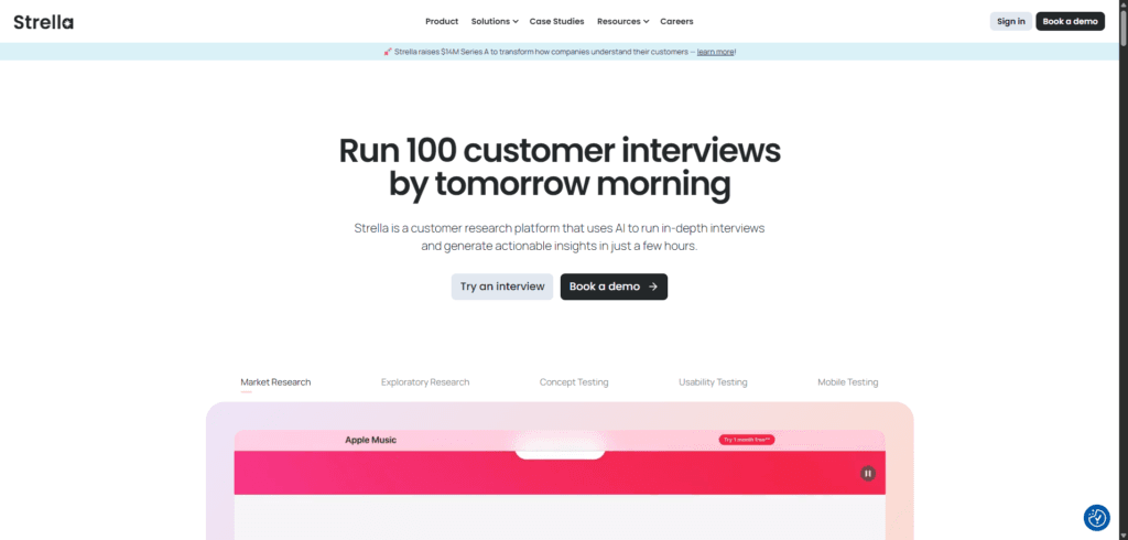 Strella Overview (2026) – Ai Research Agent For Customer Insights